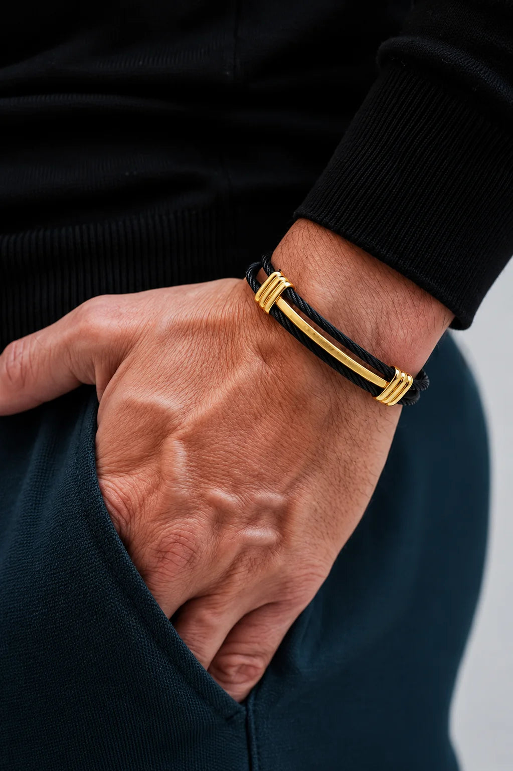 Bracelete Dourado fio Milan