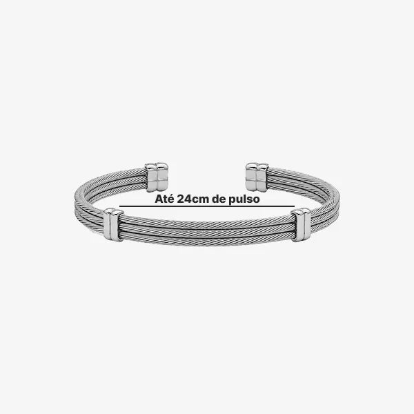 Bracelete Prateado Fio Milan