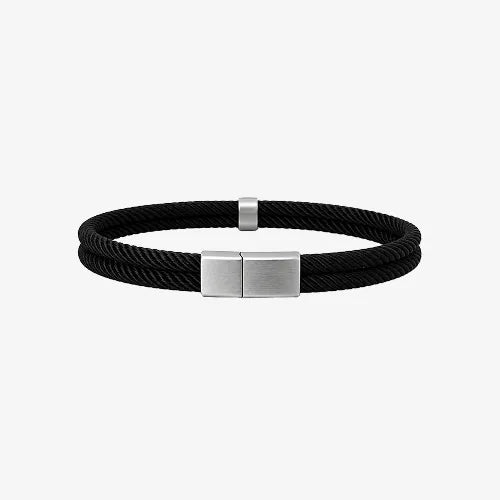 Pulseira de corda Masculina Fio Supima Prata 925 Fosca - Berlin