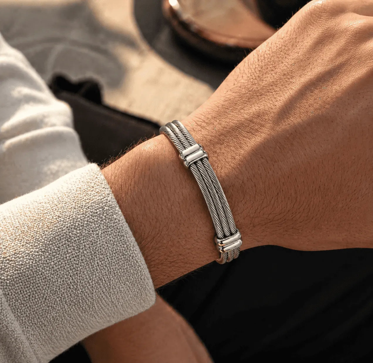 Bracelete Prateado Fio Milan